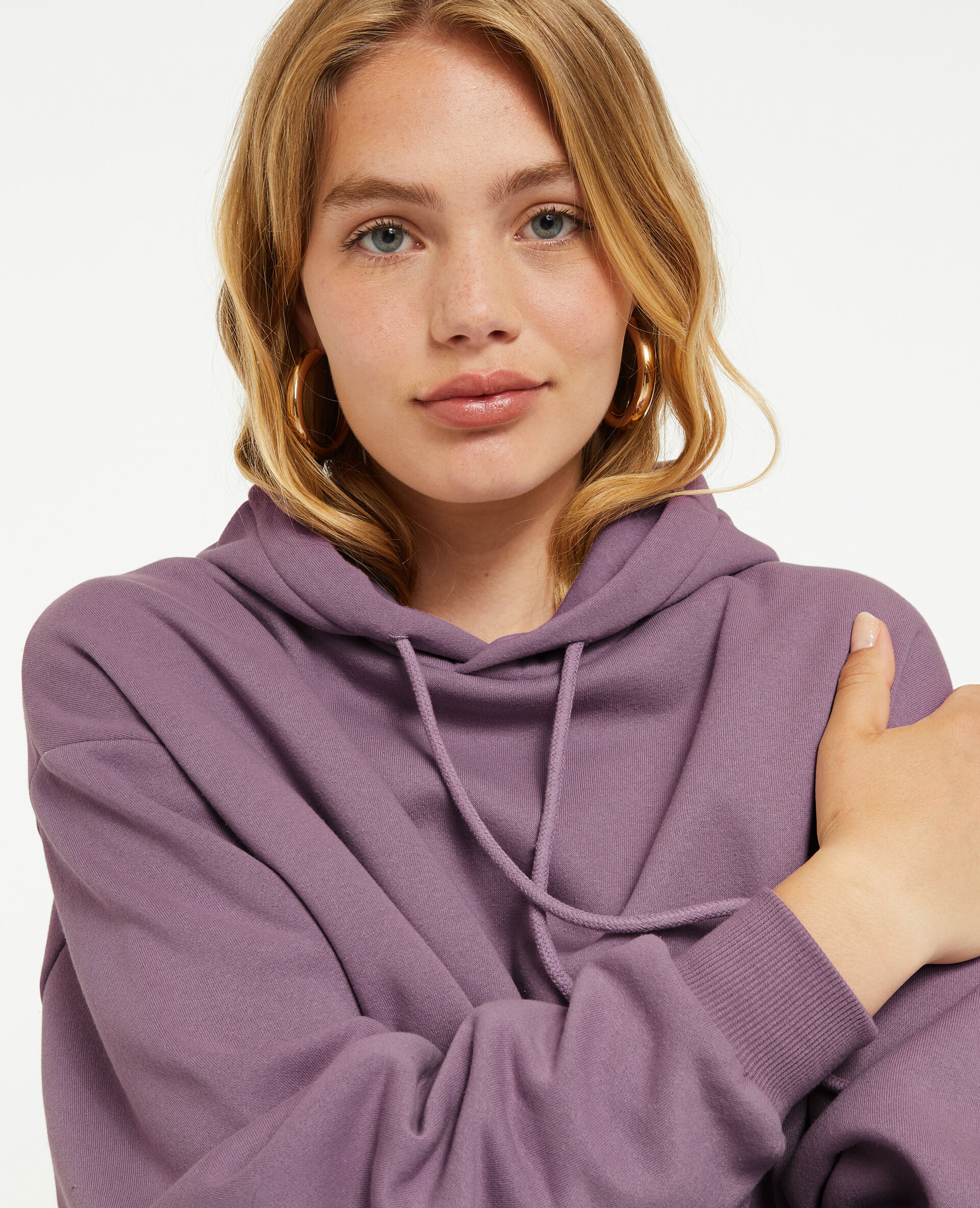 Sweat capuche oversize - Lilas