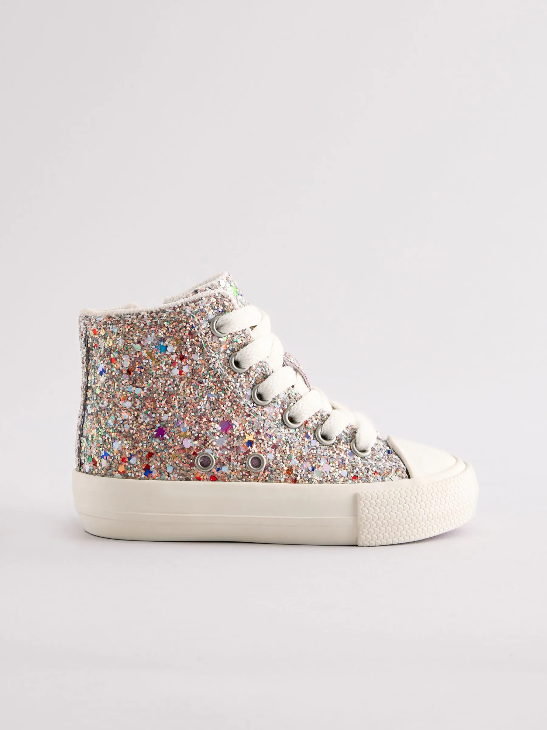 Meerkleurige glitter - Hoge sneakers