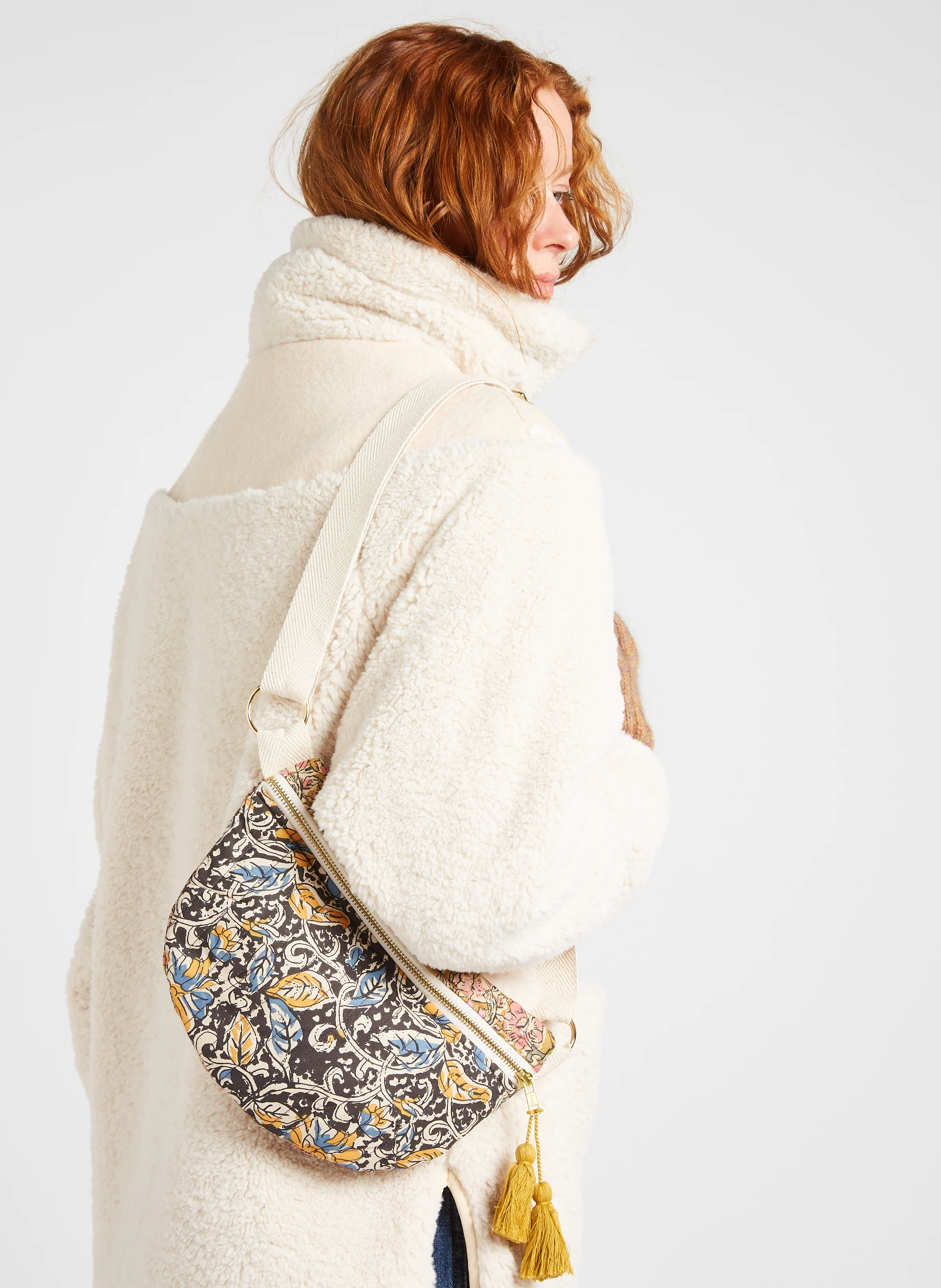 GABY - Sac banane imprimé en coton bio | Multicolore