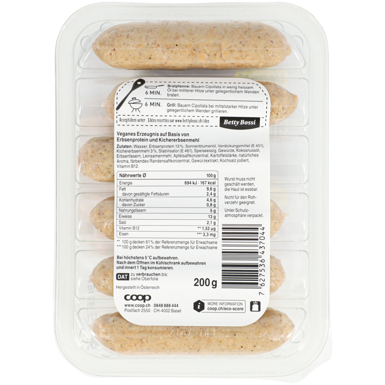 Betty Bossi Plant Kitchen vegane Alternative zu Bauern Cipollata -