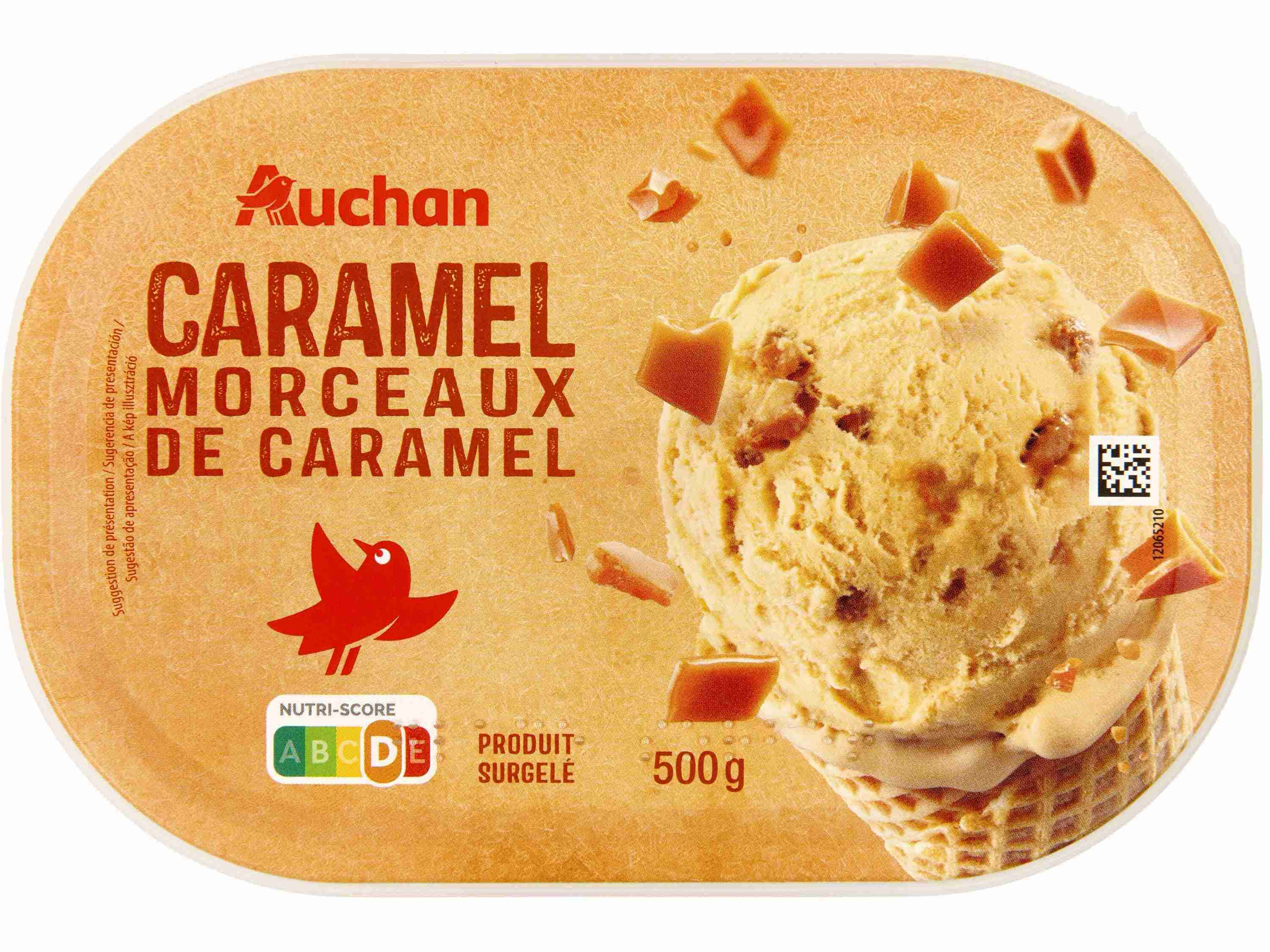 GELADO AUCHAN CARAMELO COM PEDAÇOS CARAMELO 1L