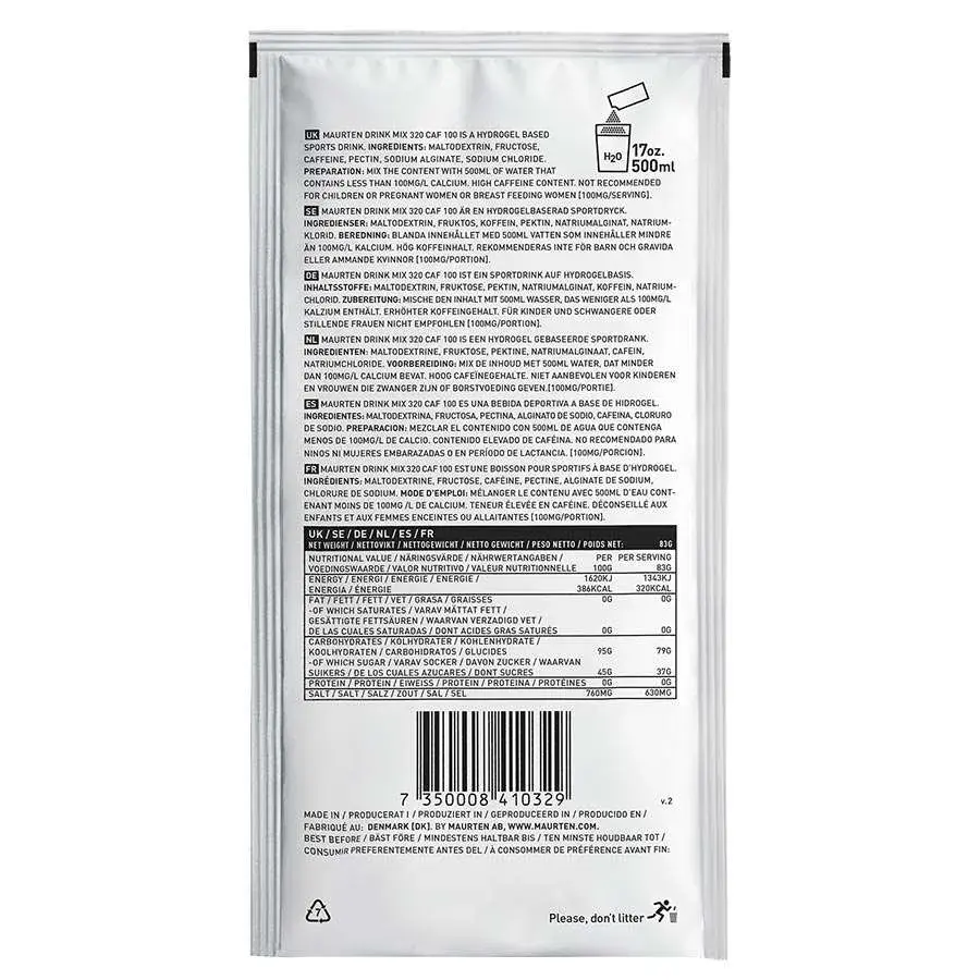 Maurten DrinkMix 320 Caf 100 Sportdrank 14 zakjes