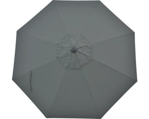 Soluna zweefparasol, Ø 350 cm, polyester (PES), donkergrijs