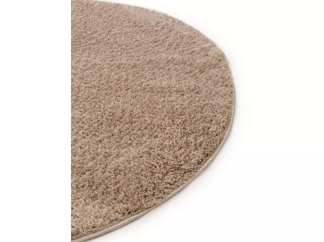 Tapis à poils longs rond Soda Beige ø 120 cm rond