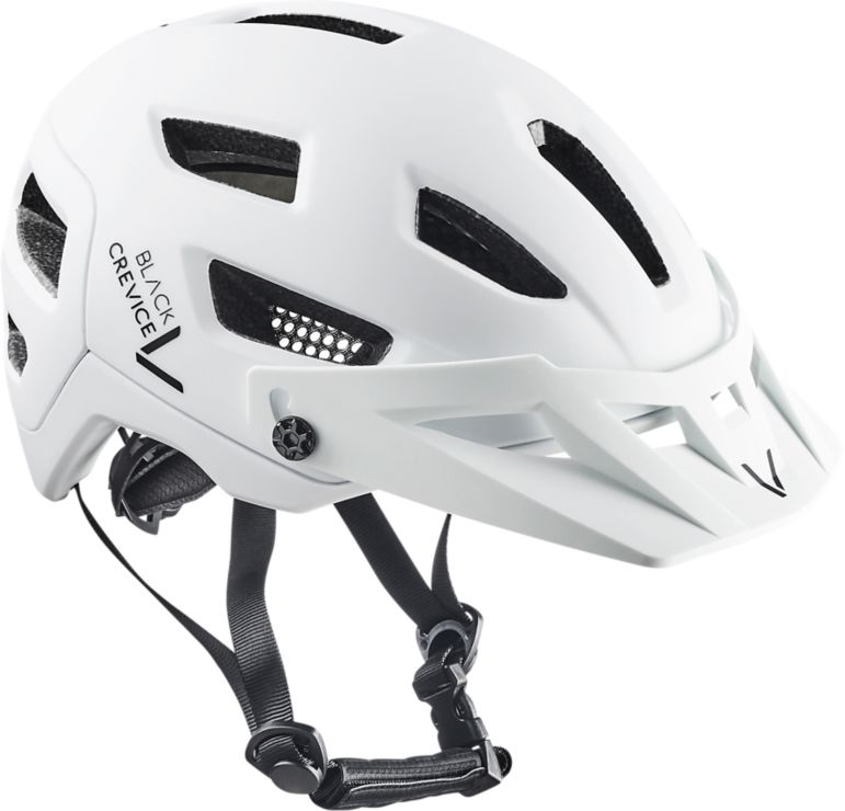 Black CreviceMTB Fahrradhelm - weiß