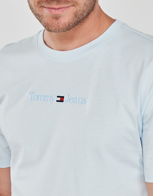 Tommy Jeans - TJM CLSC SMALL TEXT TEE - Bleu ciel