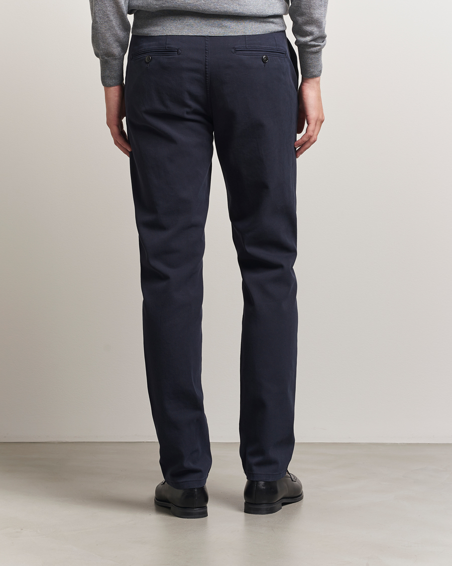 Canali Cotton Twill Chinos Navy