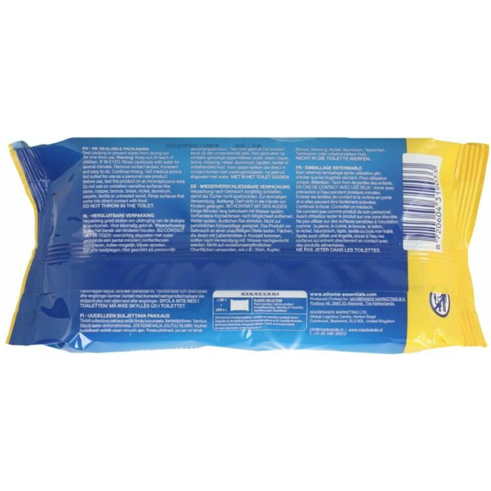 12x At Home Multi Purpose Reinigingsdoekjes Lemon55 stuks