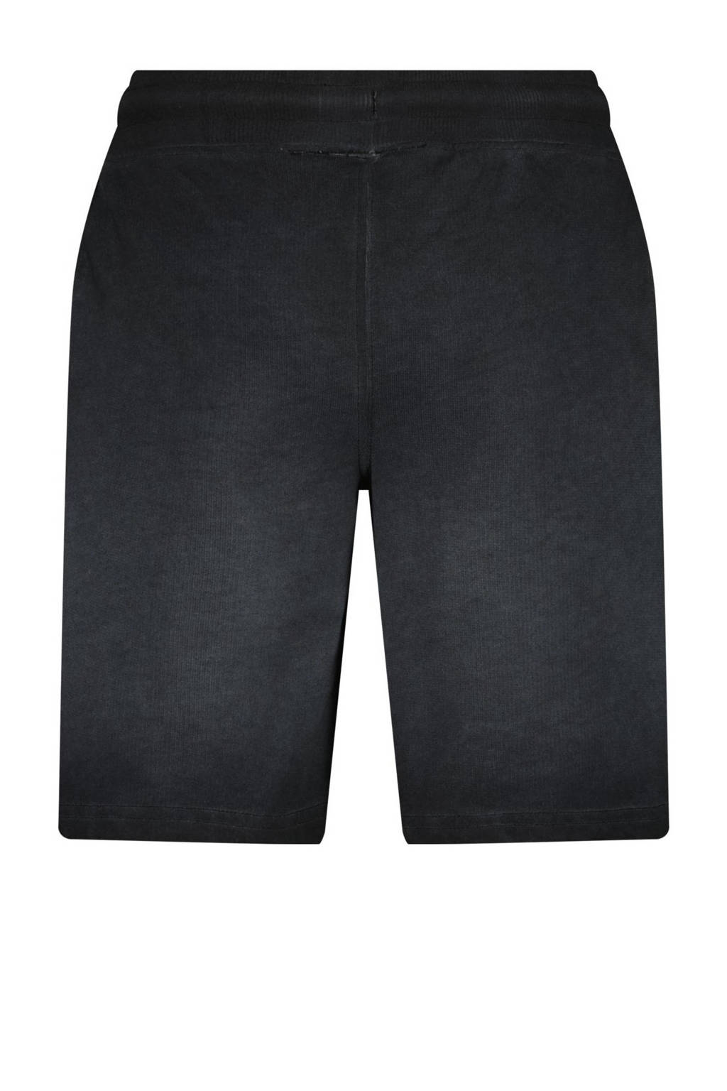 Vingino sweatshort Rados met printopdruk donkergrijs/neon geel