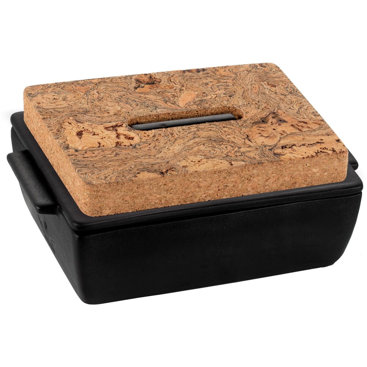Ildfast form med lokk 20 x 13,5 x 8,5 cm, mattsvart