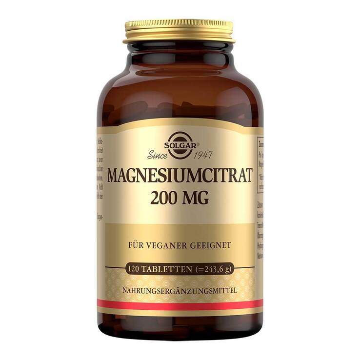 Solgar Magnesium Citrat 200 mg Tabletten, 120 St