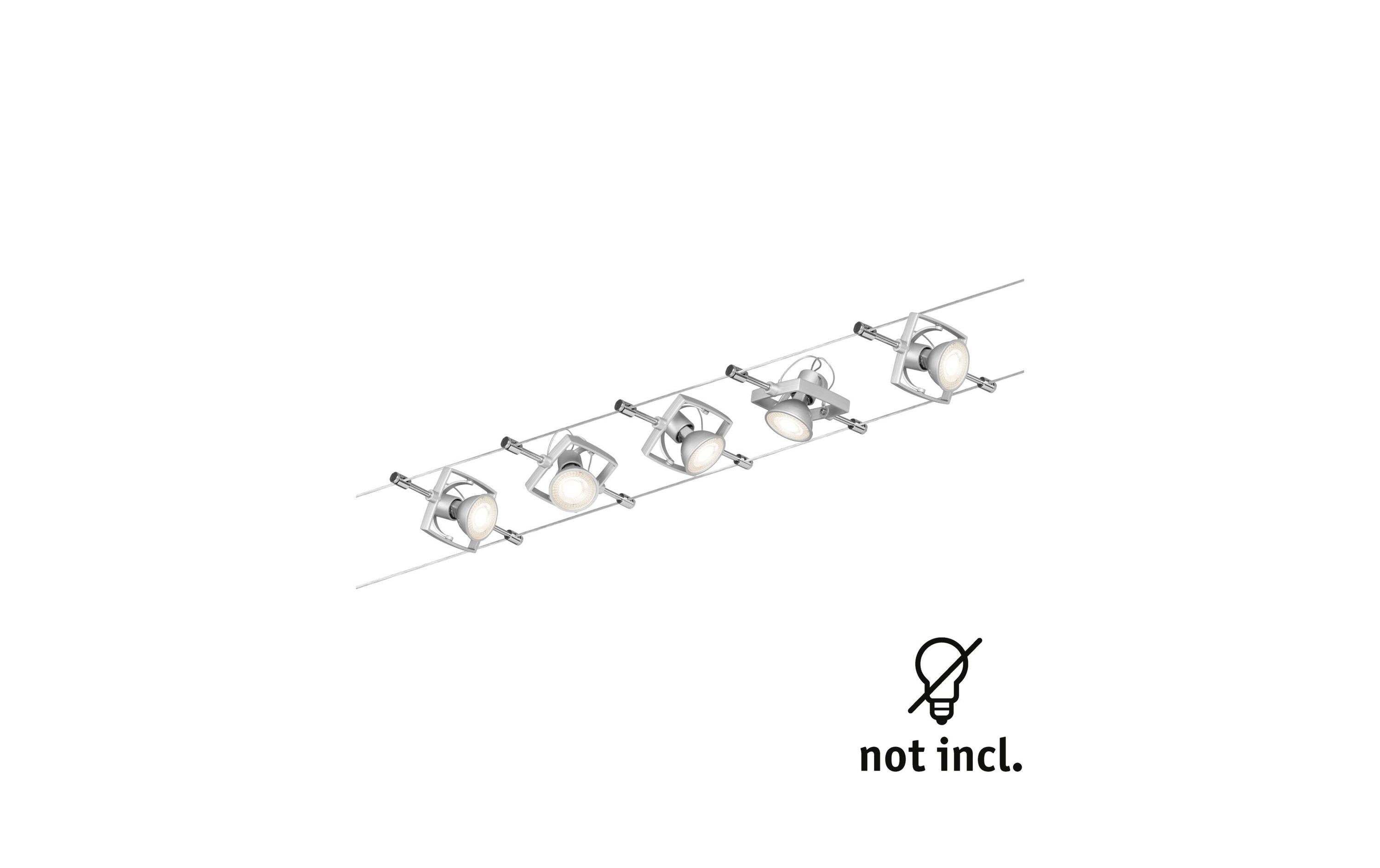 Seilsystem Mac II Basisset GU5.3 max. 5 x 10 WSchienenleuchten