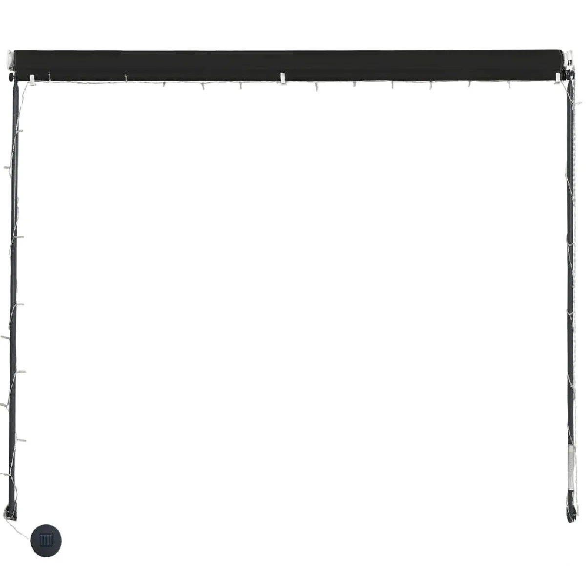 vidaXL Auvent avec LED 150x150 cm - Anthracite