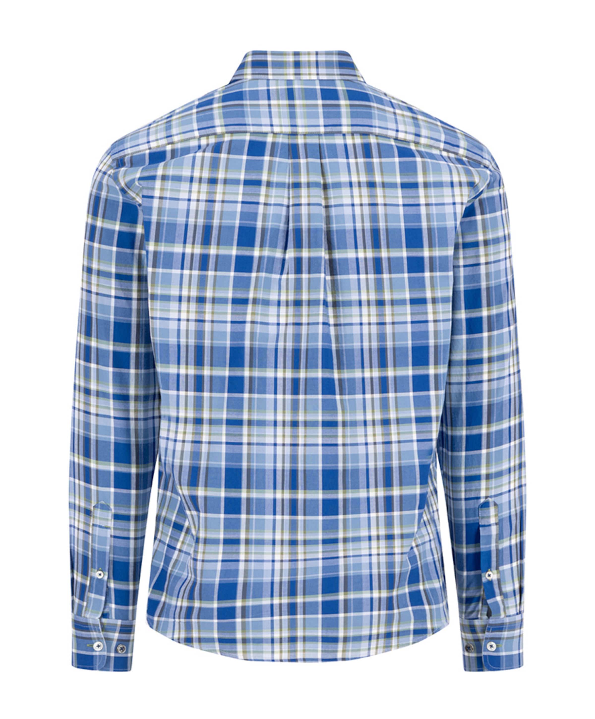 Fynch-Hatton Heren overhemd lange mouw blauw