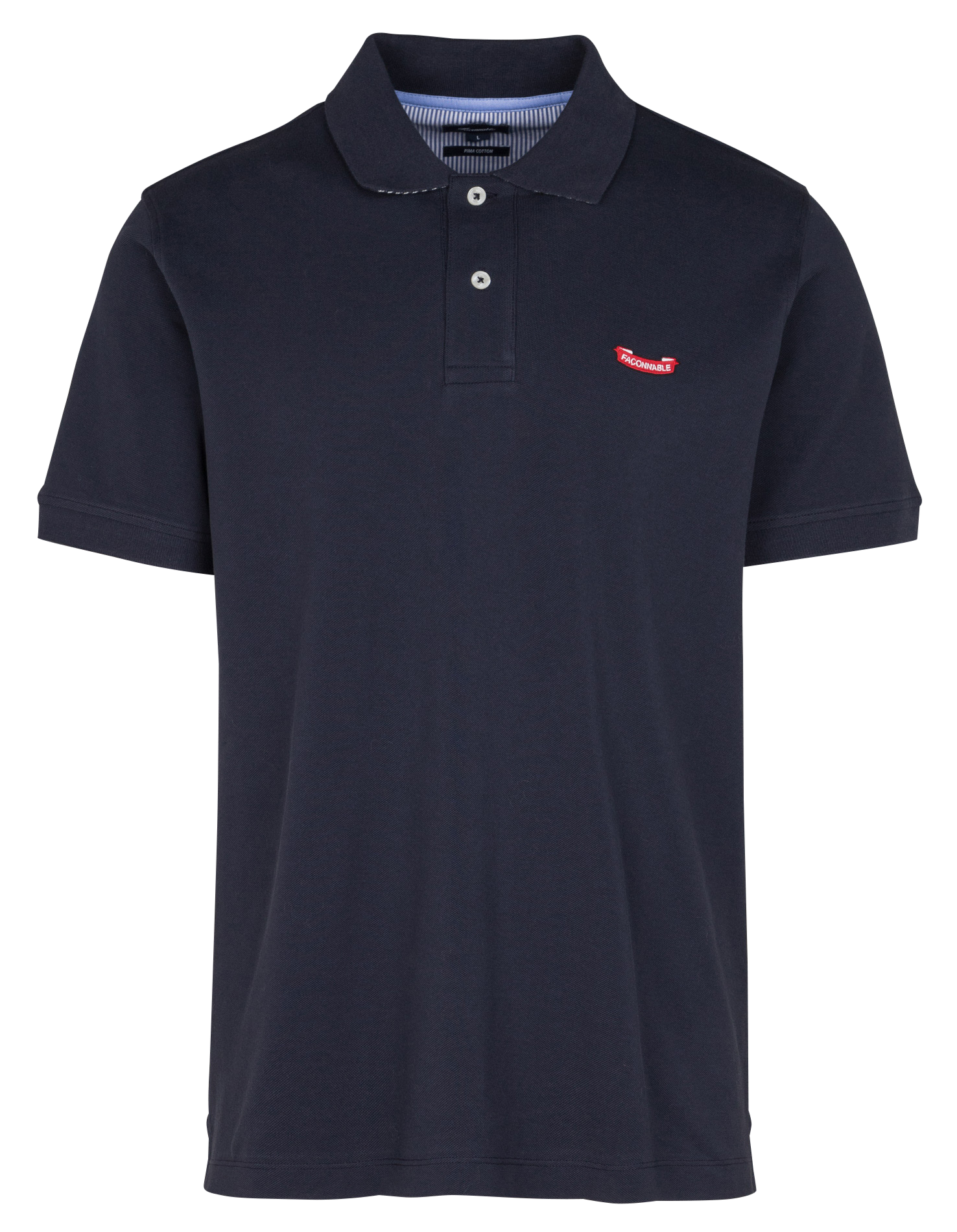 Polo regular-fit en coton piqué | Bleu