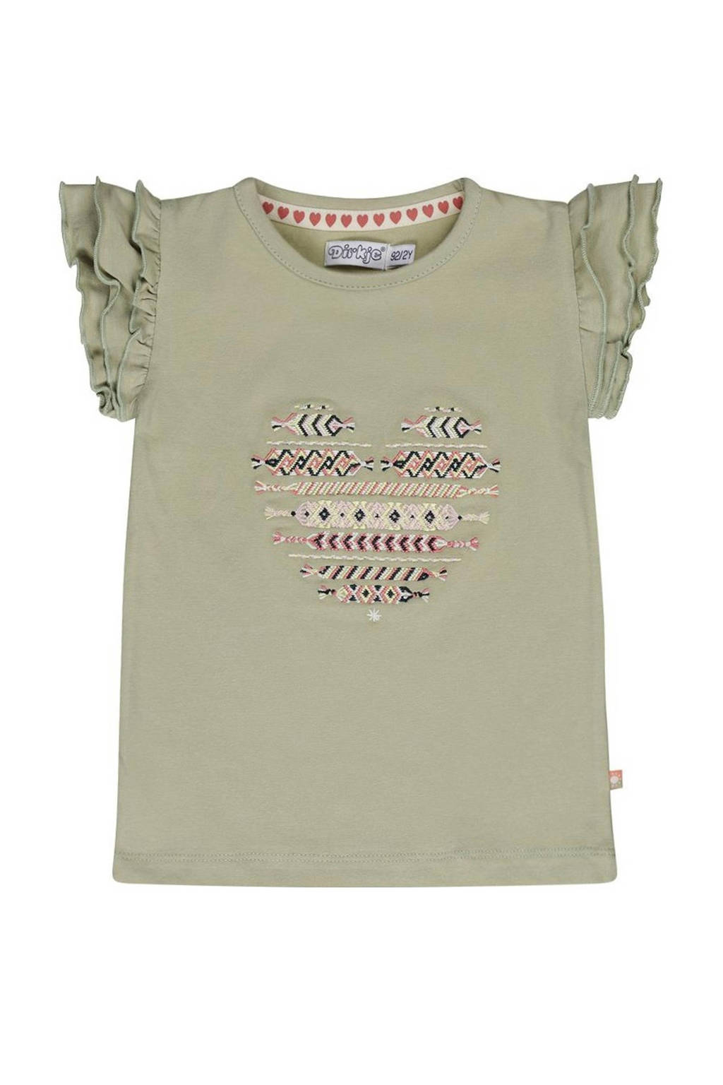 Dirkje T-shirt T-shirt ss met printopdruk wit