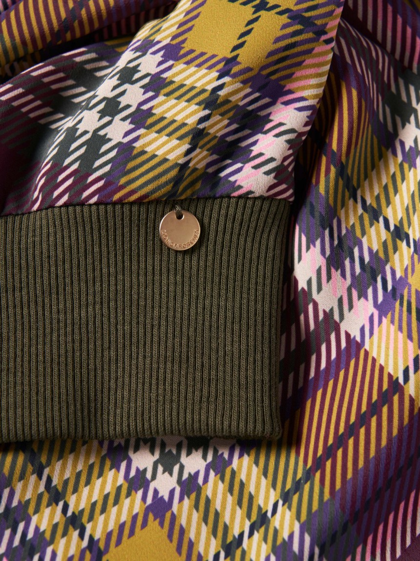 Blusa manga curta tartan