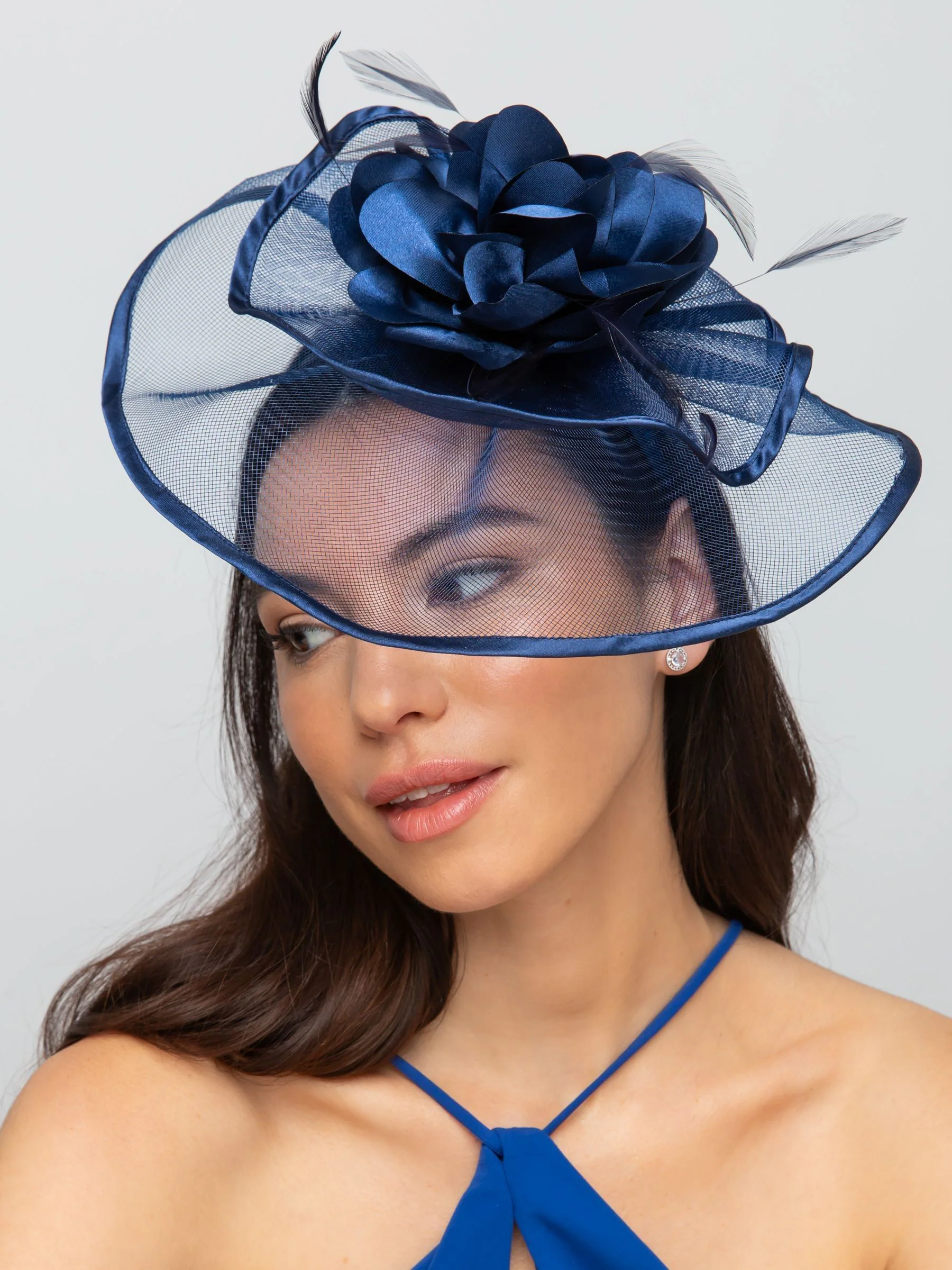 Blauw - Aela Blush Pink Large Fascinator