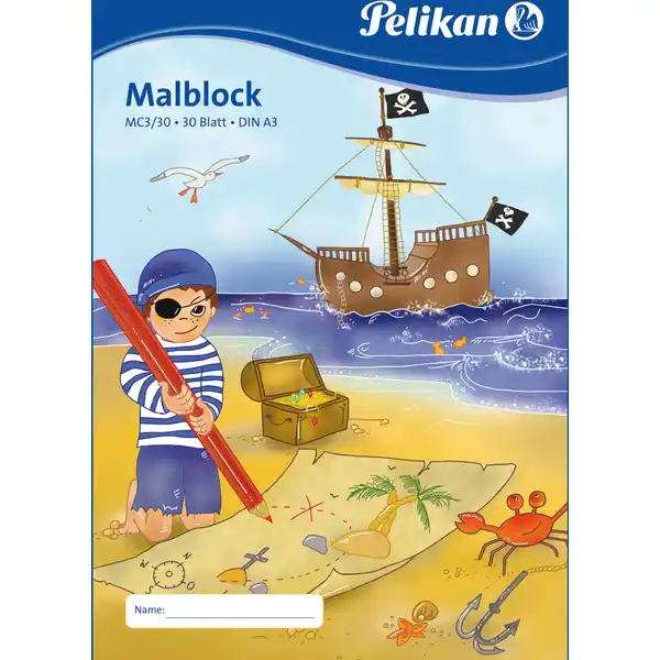 Malblock DIN A3 Fee / Pirat, sortiert