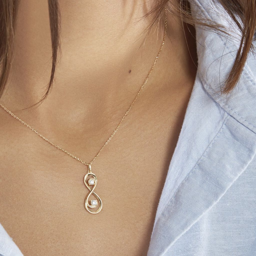 Collier Ademar Or Jaune Oxyde De Zirconium