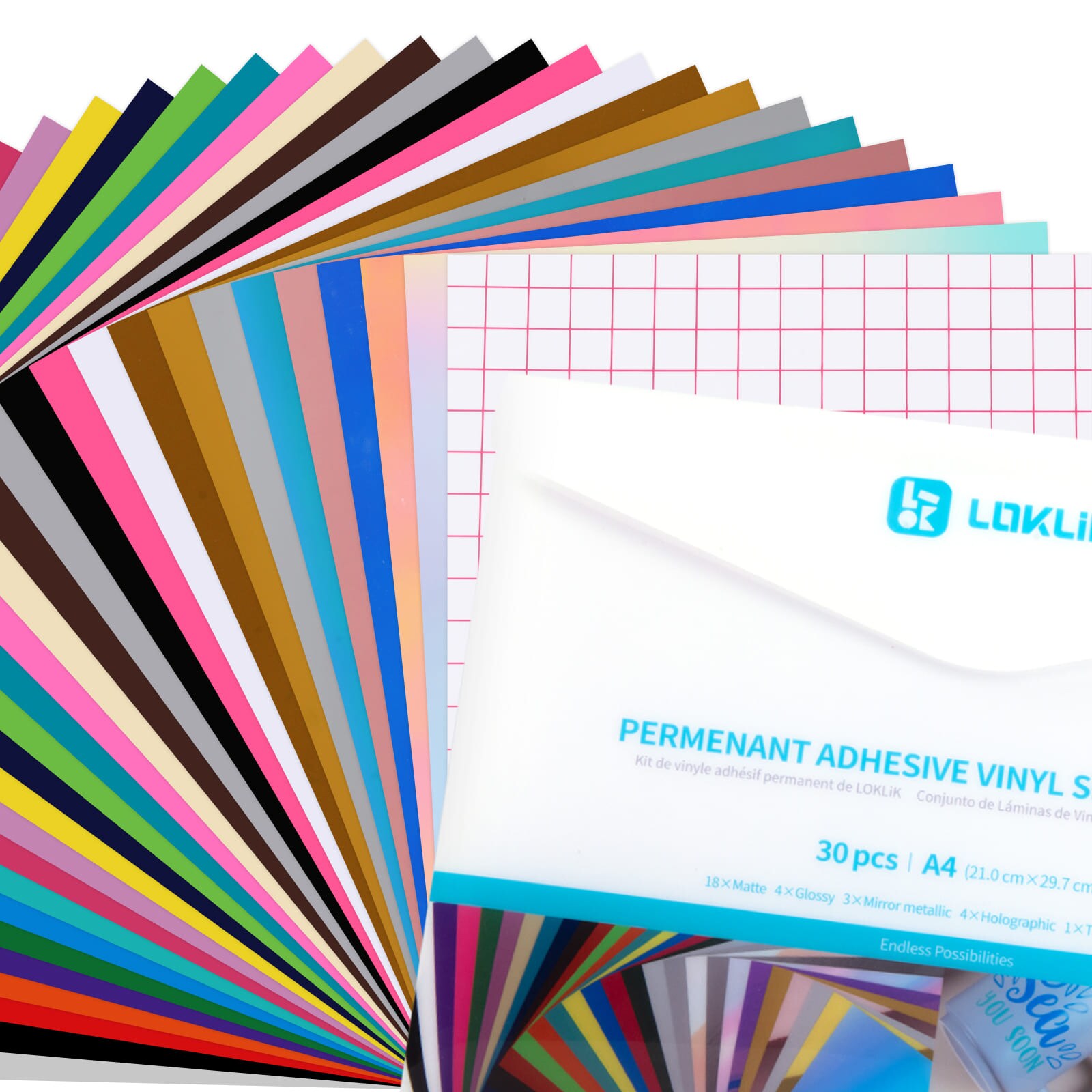 Loklik Permanent Vinyl Material Bundle (A4)