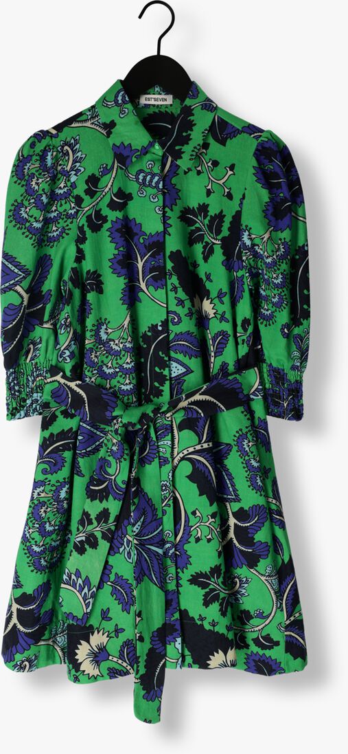 EST\\'SEVEN groene est'seven mini jurk elise dress
