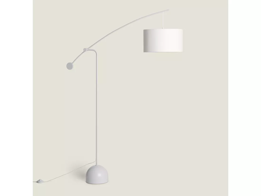 Lampadaire Métal Meetkunde Blanc