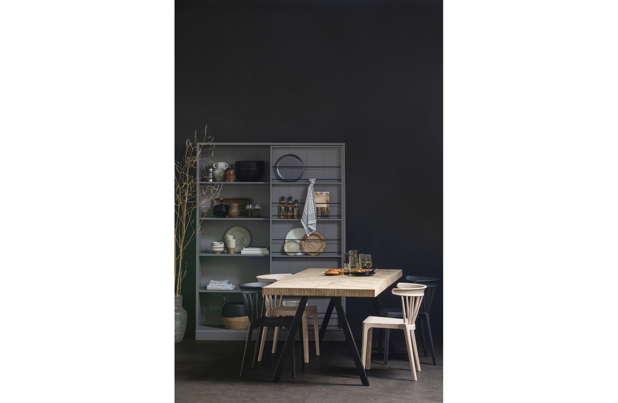 WOOOD tafel Tablo mango visgraat 200x90 Tablo tafel mango visgraat 200x90 2-standen poot