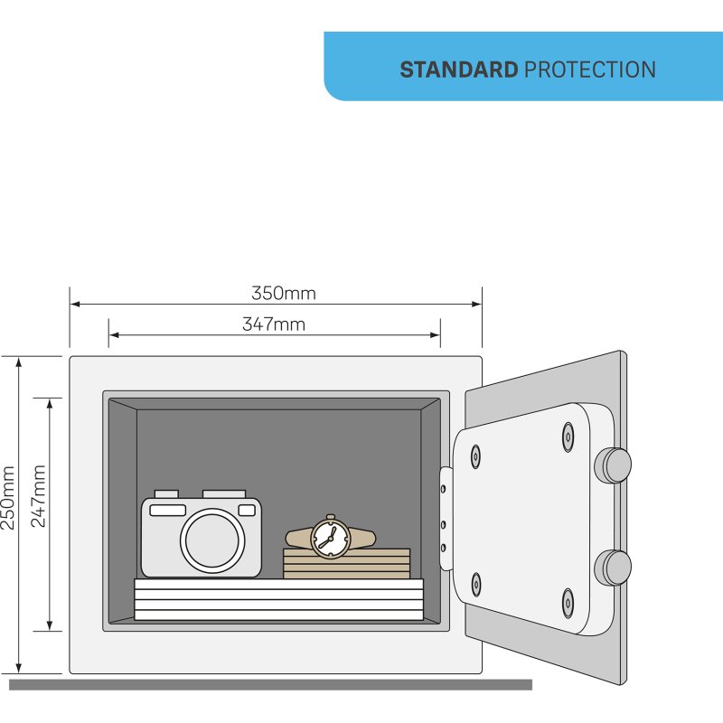 Coffre-fort Protection Standard Hôtel 16 Litres - serrure électronique Yale
