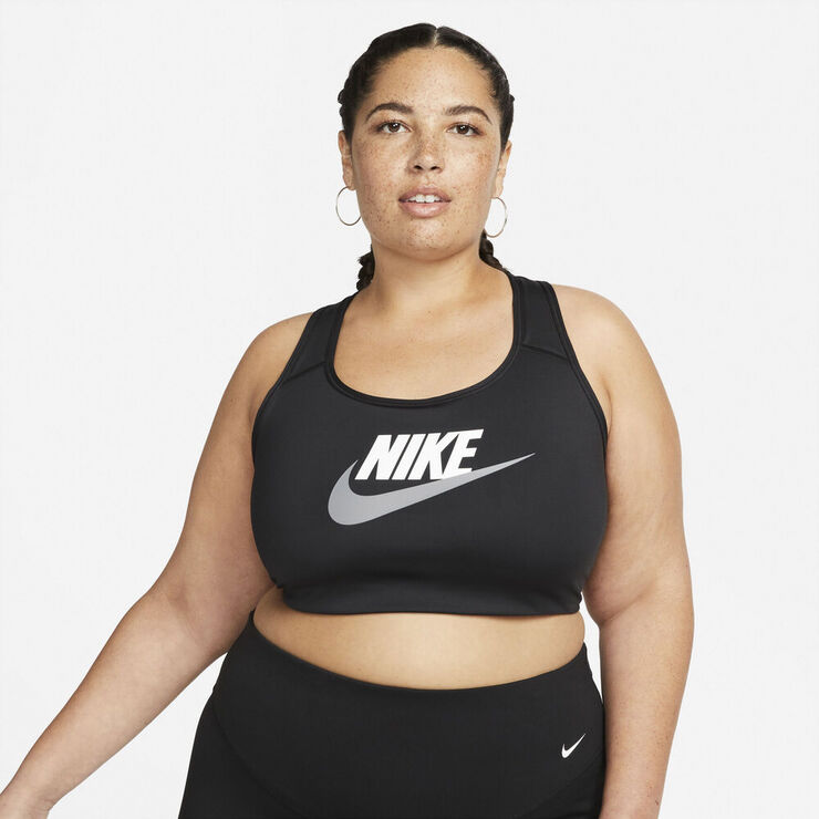 Nike Dri Fit Swoosh Medium Support Non Padded Sports Bh Plus Size Sort