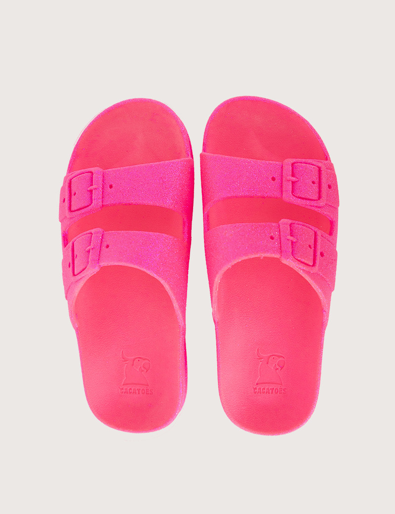 CACATOES SANDALES ENFANT NEON ROSE FLUO