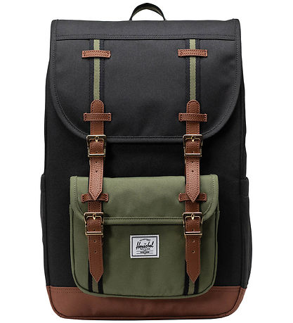 Herschel Rygs?k - Little America Mid - Blåck/Four Leaf Clover/Sa