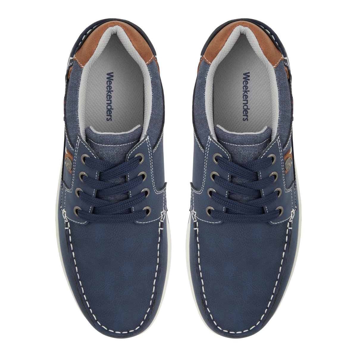 WEEKENDERS-Nyderikith-Chaussure bateau - Talon plat - Marine