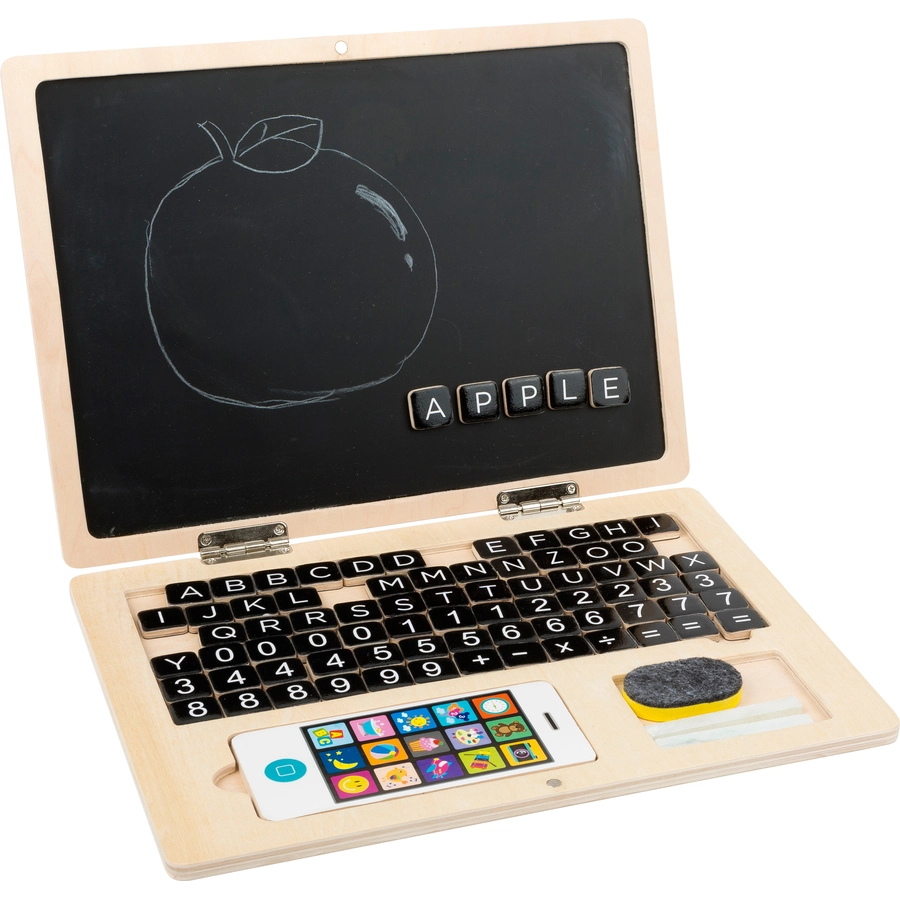 small foot® Holz-Laptop mit Magnet-Tafel