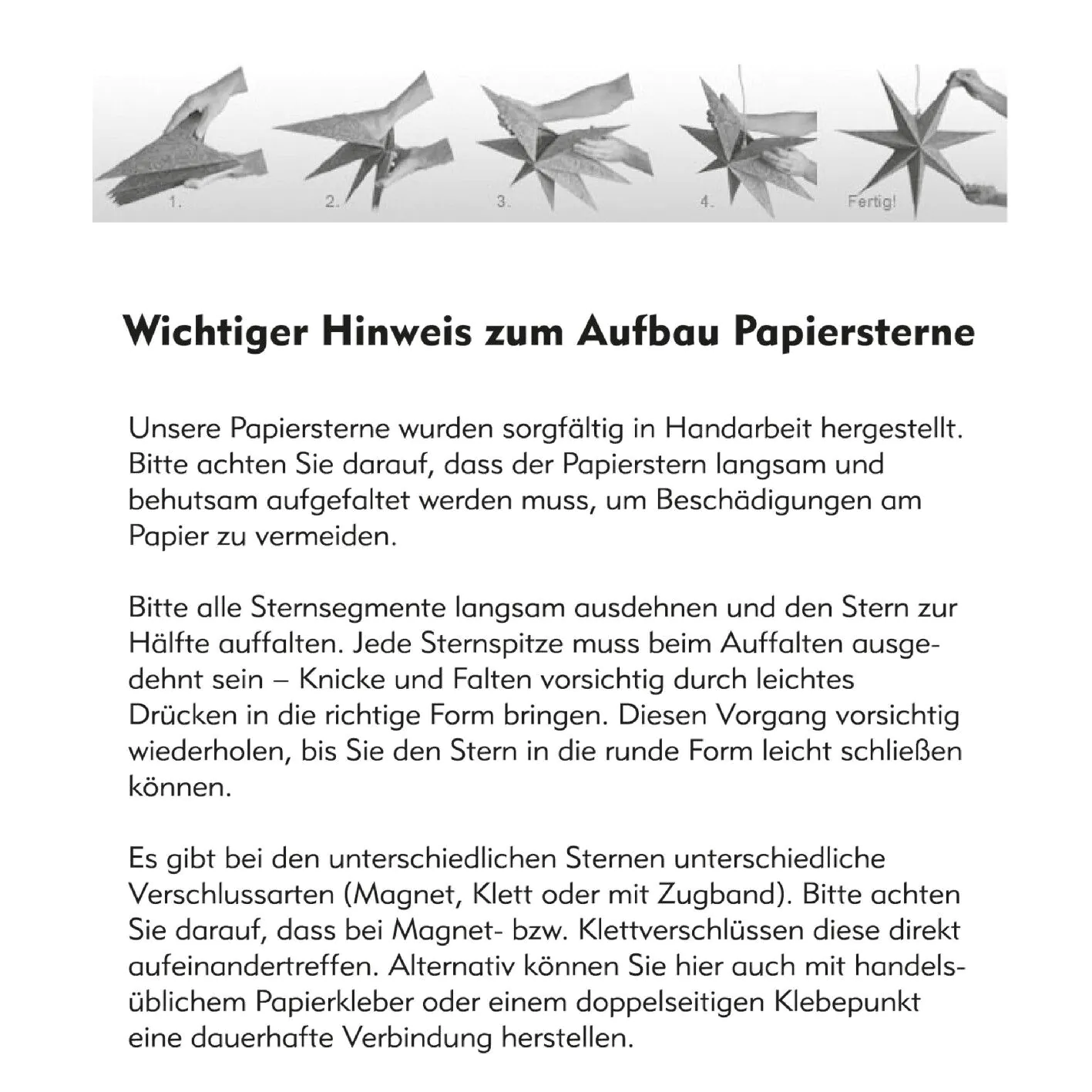Papierstern, 60 cm, Konfetti/weiß-champagner
