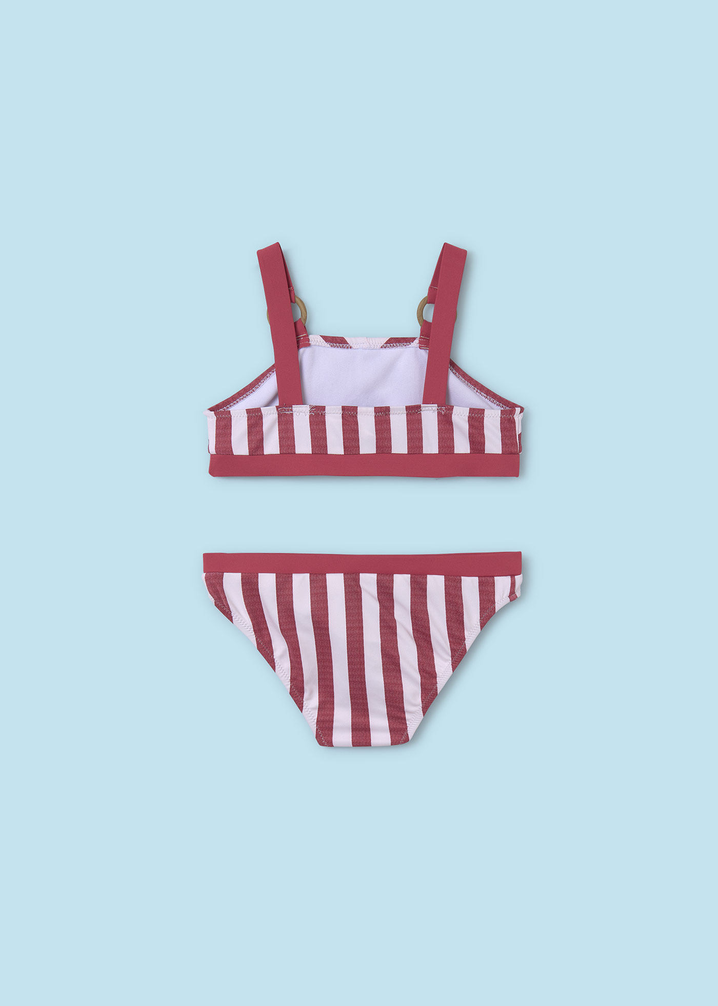 Biquíni listrado para meninas, porcelana