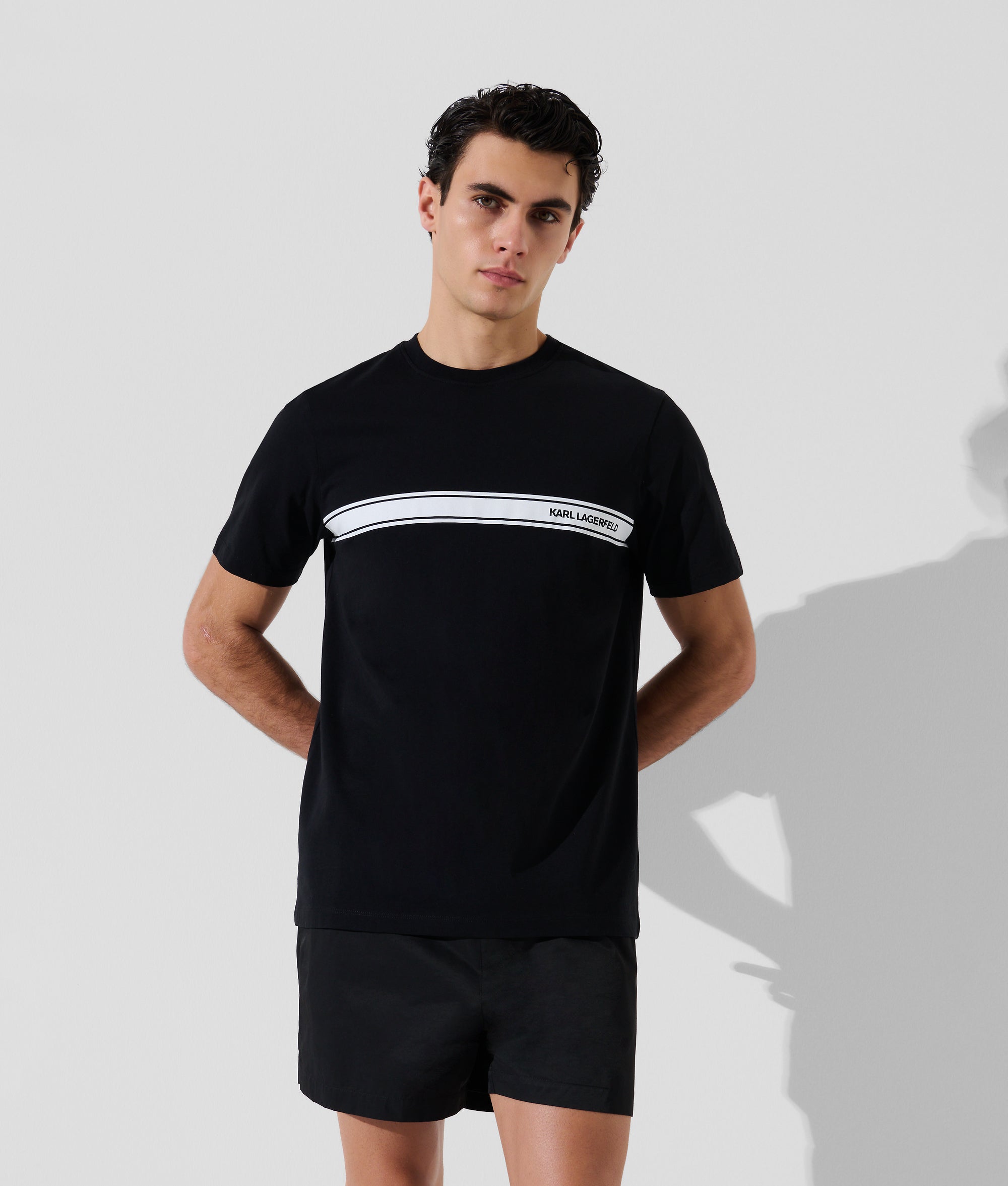Strand T-shirt met logo