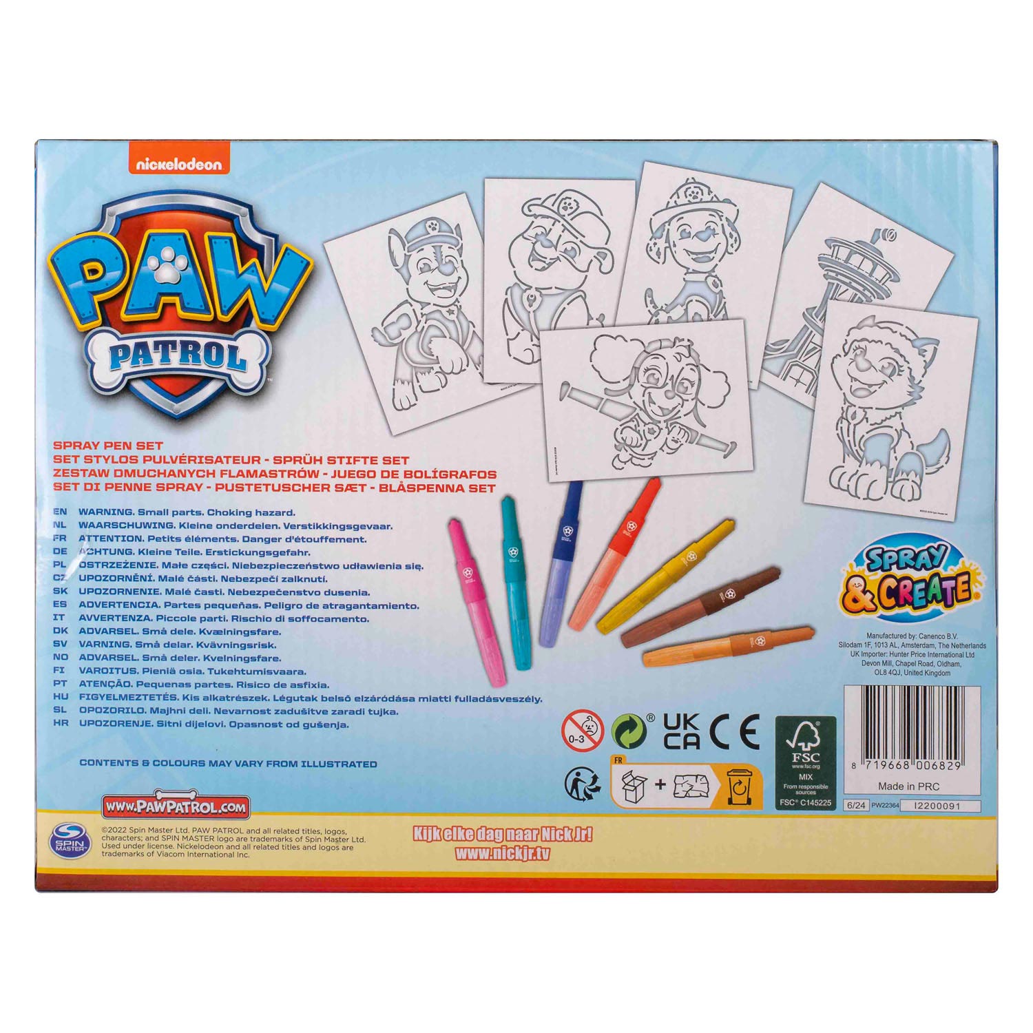 PAW Patrol Blaaspennen Set