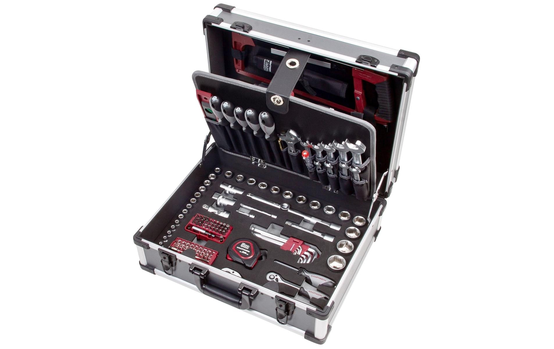 Werkzeugkoffer B147 BASIC LINE 1/4“ + 1/2“ 158-teilig<br>Alu-Werkzeug-Set