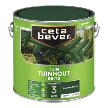 CetaBever Tuinhoutbeits dekkend laurier groen zijdeglans 2,5 L