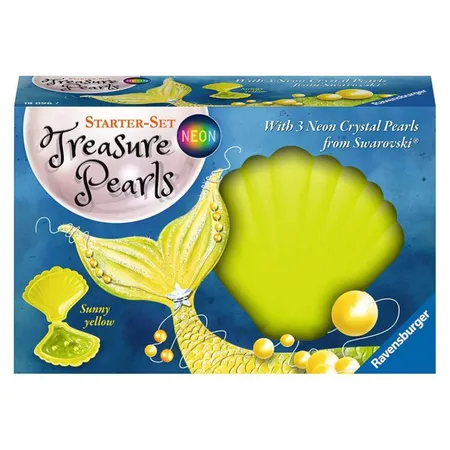 Ravensburger Starter-Set Treasure Pearls Neon Sunny yellow mit Perlen von Swarovski