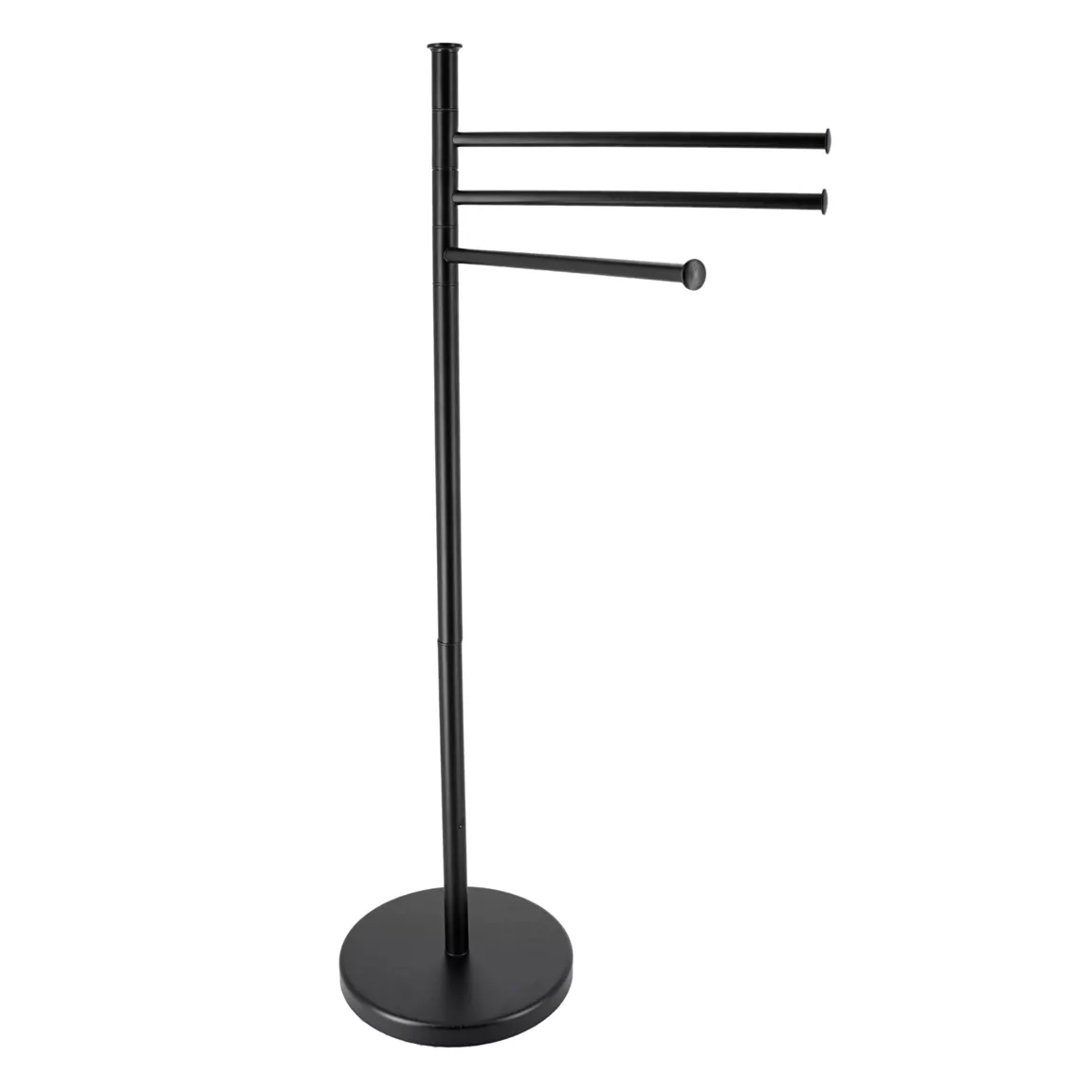 Porte serviette 3 niveaux en métal (H86 cm) Homy Noir