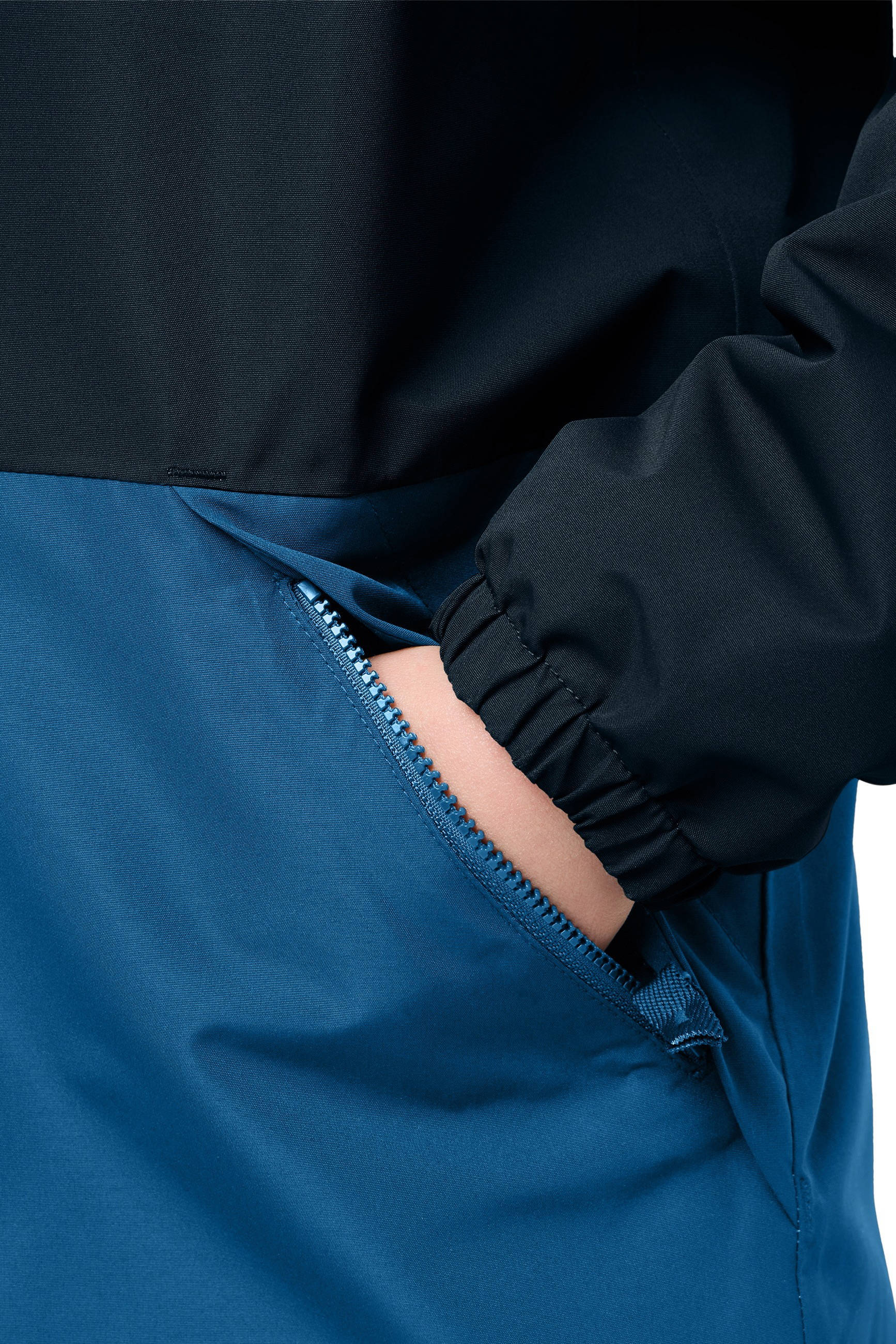 Jack Wolfskin jas Snowy Days donkerblauw/kobalt