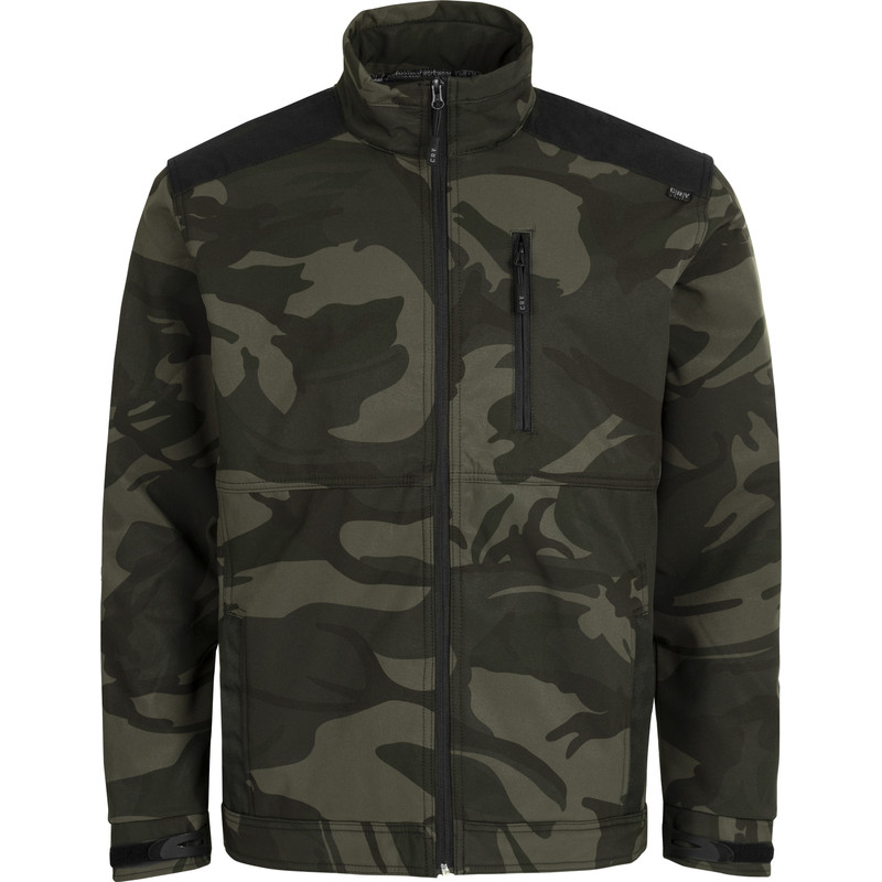 Cerva softshell jack camouflage L groen