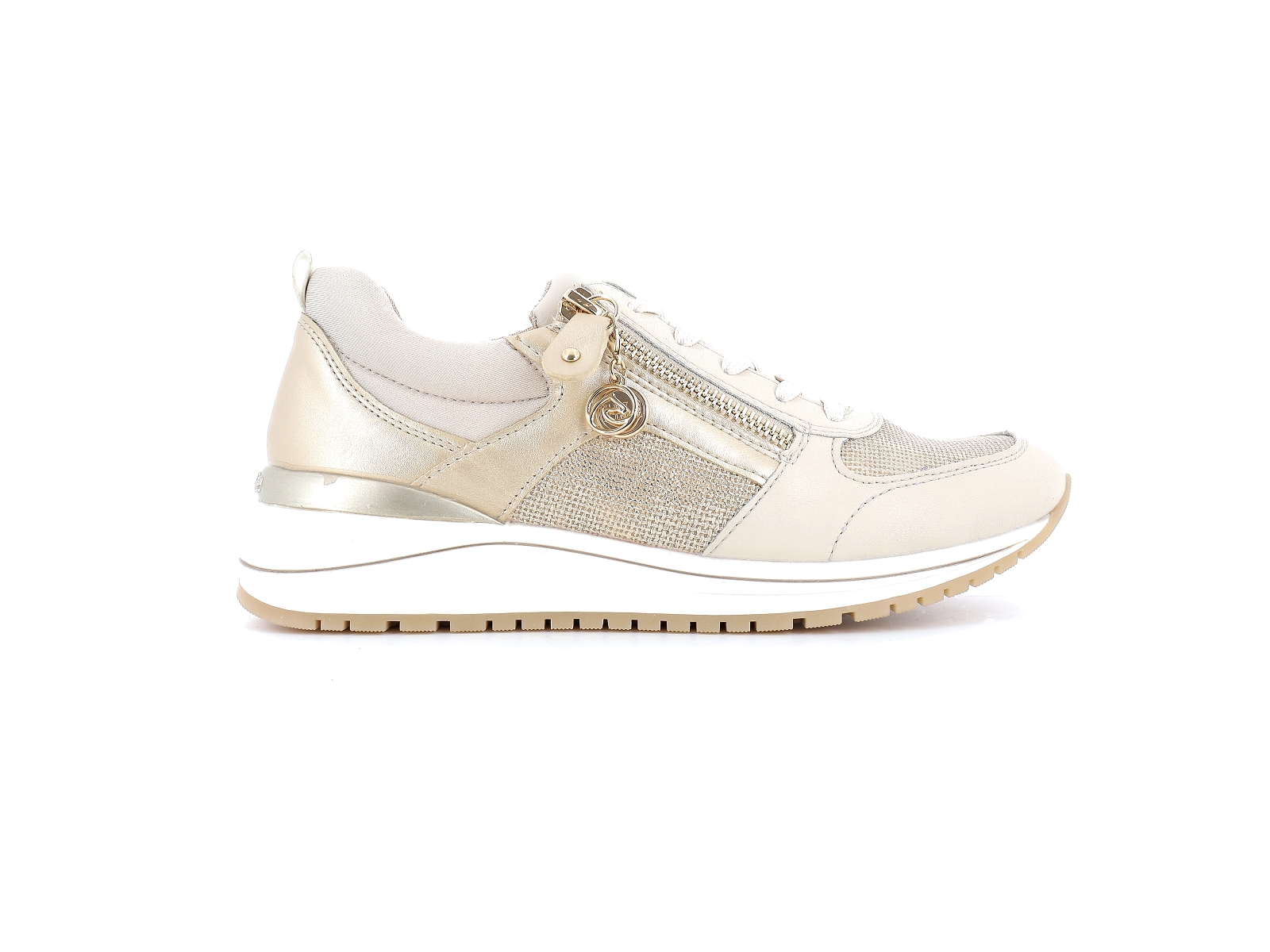 Remonte-R3702 Matières combinées Beige Or