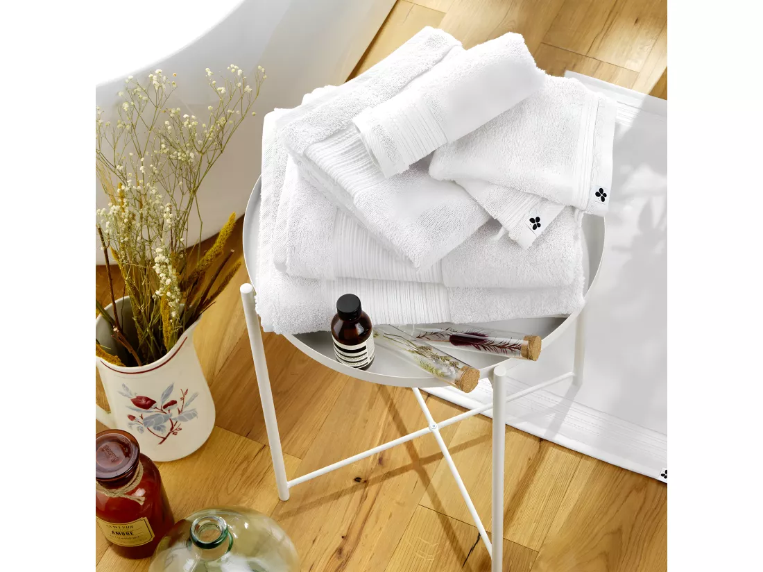 EMMA - Tapis de Bain 50x70cm en Coton Bio Coloris Chantilly