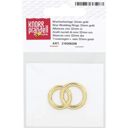 Knorr Prandell Wachs-Eheringe, gold, 1 Paar, 32x22mm