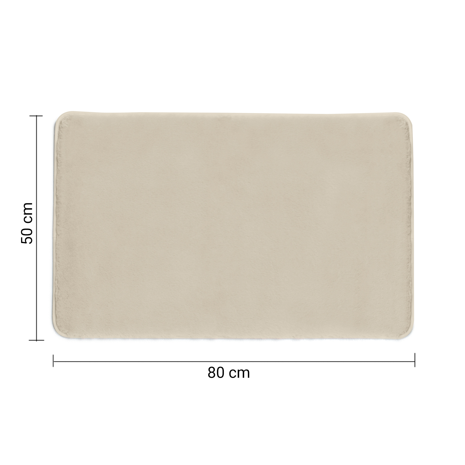 Gedy Fuzzy douchemat antislip 50x80cm beige