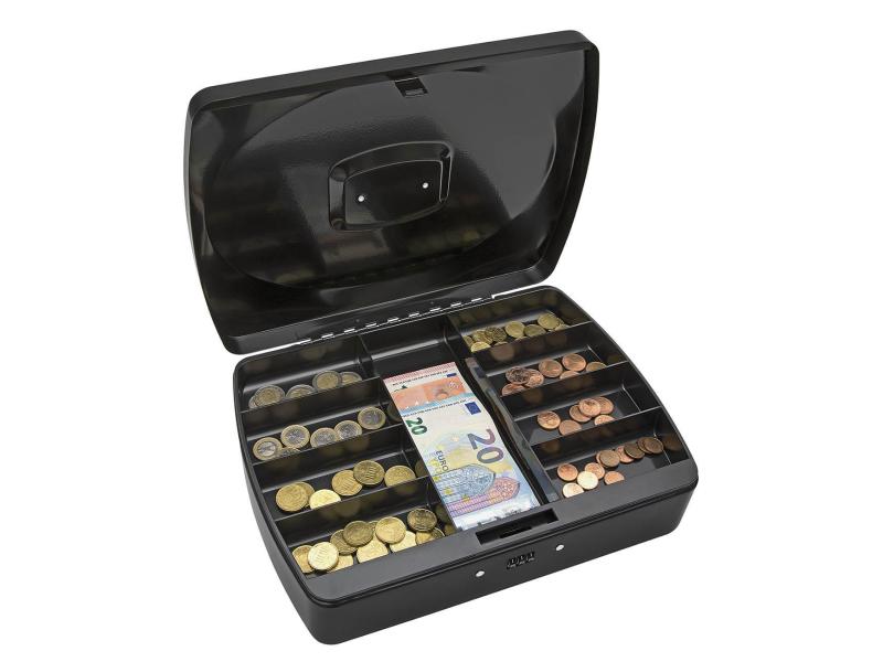WEDO Geldkassette A4 9 Fächer, Schwarz Geldkassette