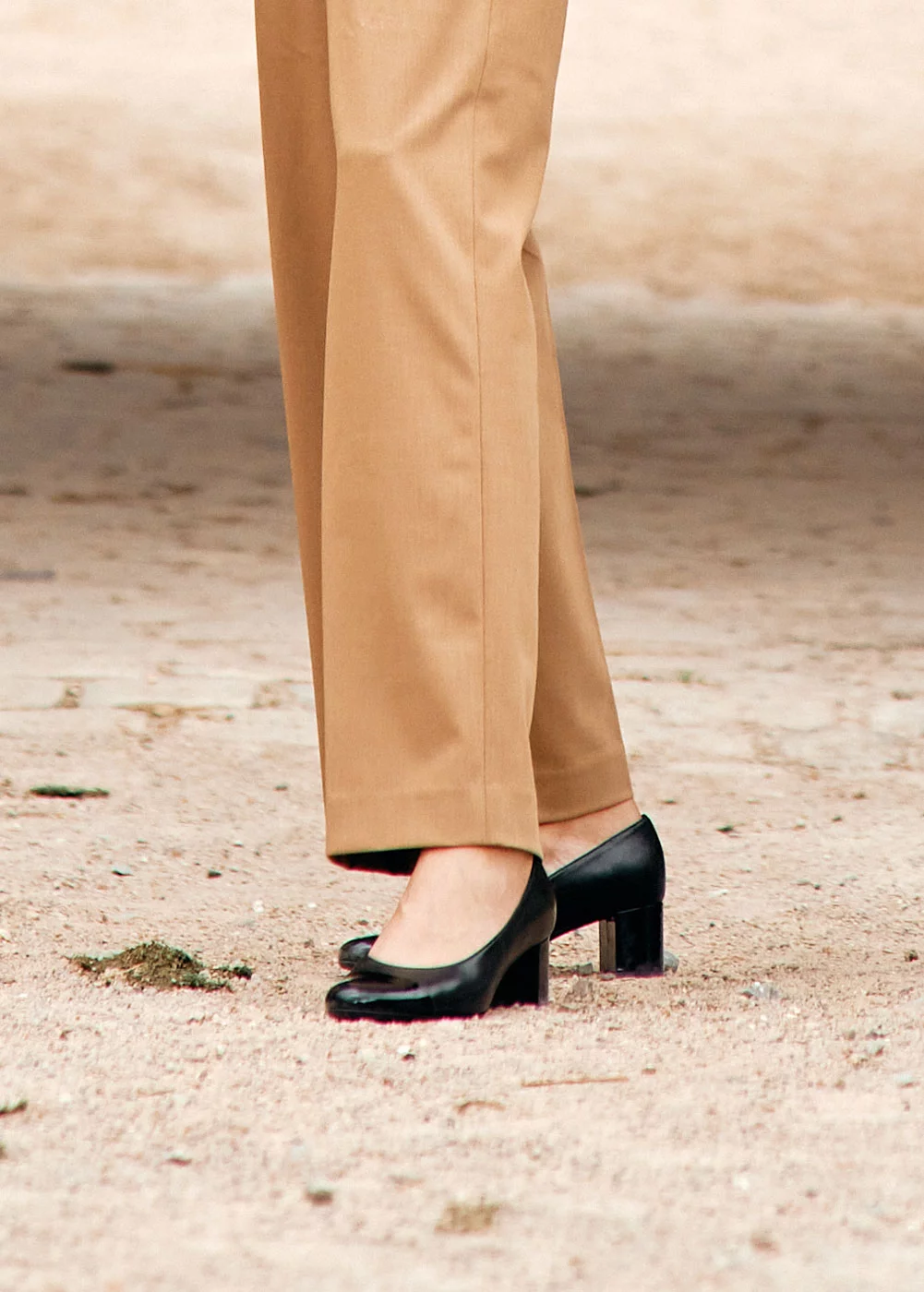 ESCARPIN EMPOLI CUIR ET POINTE VERNIS NOIR